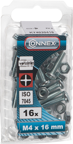 Vis à métal Connex cy-k m4x16 16pcs vz - ky4030416