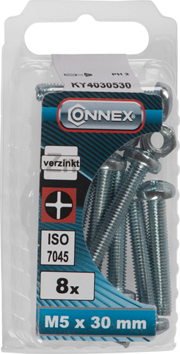 Vis à métal Connex cy-k m5x30 8pcs vz - ky4030530