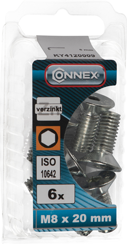 Boulon à six pans creux Connex vk m8x20 6pcs vz - ky4120009