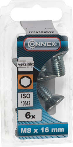 Boulon à six pans creux Connex vk m8x16 6pcs vz - ky4120012