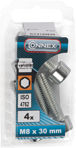 Boulon à six pans creux Connex cy m8x30 4pcs vz - ky4120830