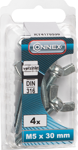 Boulon à oreilles Connex m5x30 4pcs vz - ky4170530