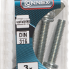 Boulon à oreilles Connex m6x30 3pcs vz - ky4170630