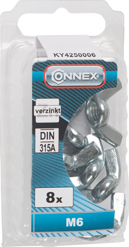 Écrou à oreilles Connex m6 8pcs vz - ky4250006