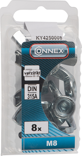 Écrou à oreilles Connex m8 8pcs vz - ky4250008