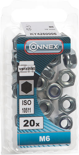 Contre-écrou Connex avec anneau en nylon m6 20pcs vz - ky4260006