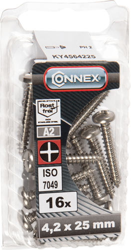 Boîte à vis à tôle Connex 4,2x25 16pcs a2 - ky4564225