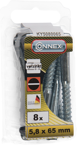Vis d'agrafe Connex 5,8x65 fente 8 pcs vz - ky5080065