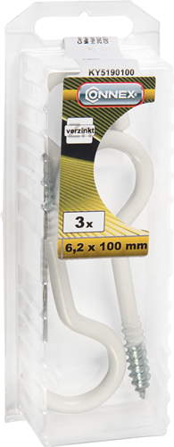 Vis à crochet pour corde à linge Connex 6,2x100 * 3pcs wi - ky5190100