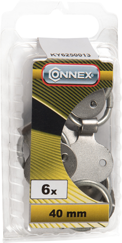 Connex anneau en D pliable 6pcs ni - ky6250013