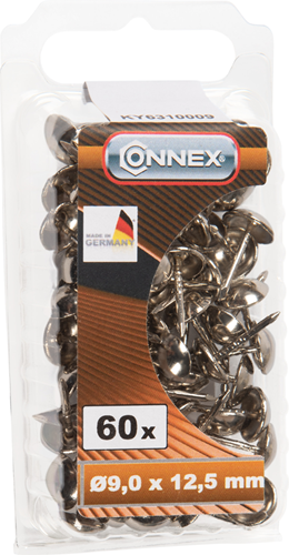 Connex clou décoratif 9,0mm nickelé 60pcs ni - ky6310009