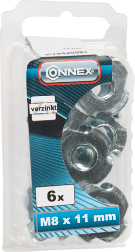 Écrou à percussion Connex avec crochets m8x11 6 pcs vz - ky6430087