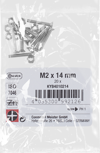 Vis à métal Connex pk m2x14 vz ph 20pcs m - kyb4010214