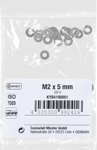 Rondelle Connex plate m2x5 vz 20pcs - kyb4190001
