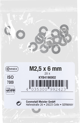 Rondelle Connex plate m2.5x6 vz 20pcs - kyb4190002