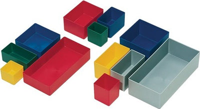 Boîte d'insertion La-ka-pe | 216x108x63mm | gris pk | pour tiroirs et boîtes d'assortiment | 25 pièces - e63-6 gris - e63-6 gris