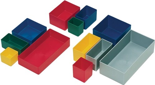 Boîte d'insertion La-ka-pe | 216x108x63mm | gris pk | pour tiroirs et boîtes d'assortiment | 25 pièces - e63-6 gris - e63-6 gris