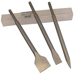 Labor Ensemble de 3 burins SDS-Plus : burin pointu, plat et plat - ka060030