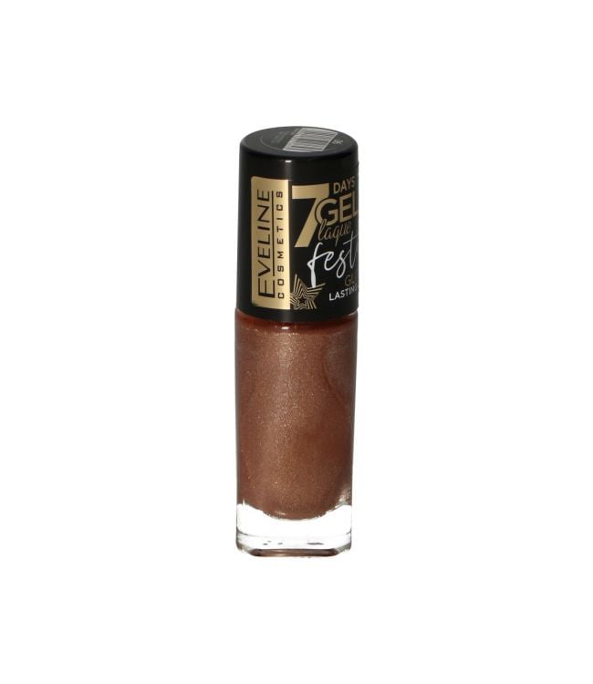 Eveline Eveline 7 jours Gel Laque Couleur durable 8 ml Numéro 06 Nude paillettes