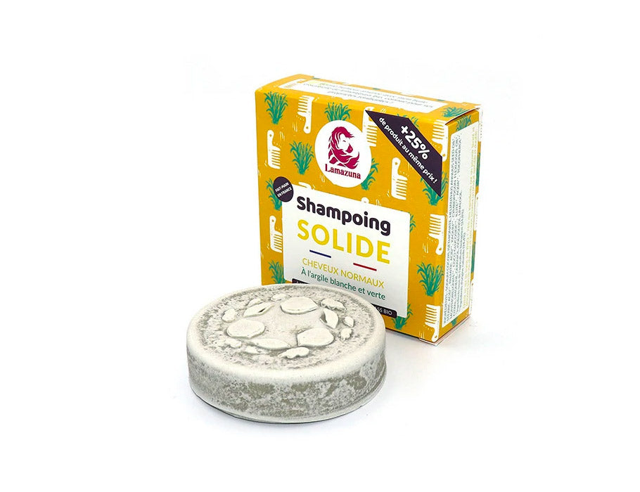 Bloc de shampooing lazazuna cheveux normaux kaoliën argile verte
