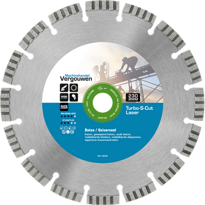 Scie diamantée Vg 125 22,2 mm laser turbo-s-cut