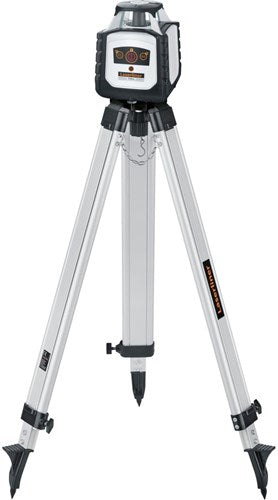 Laserliner cubus 210 s | ensemble | laser rotatif | pied d'éclairage 150 cm | barre de nivellement télescopique 4 m | récepteur laser - 052.205a