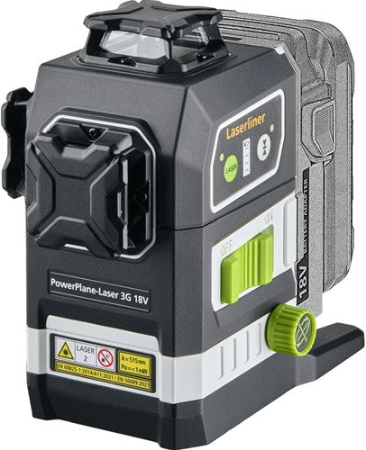 Laserliner powerplane laser 3g multi-18v - fourni avec un kit adaptateur secteur 7 pièces 036.380.70 - 036.380l