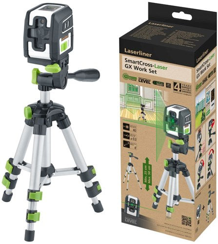Laserliner smartcross laser vert croix ligne laser gx ensemble de travail - 036.733e