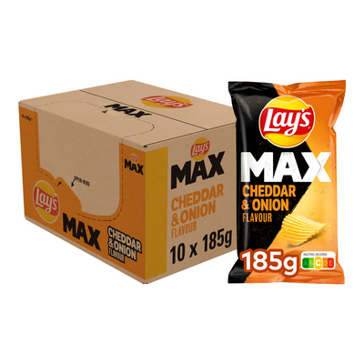 Oignon cheddar Lay's max (10x 185gr)