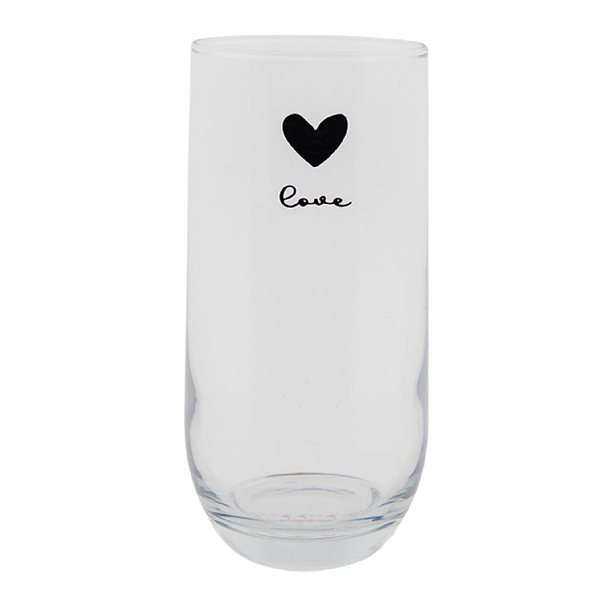 Clayre eef long drink verre coeur 280ml