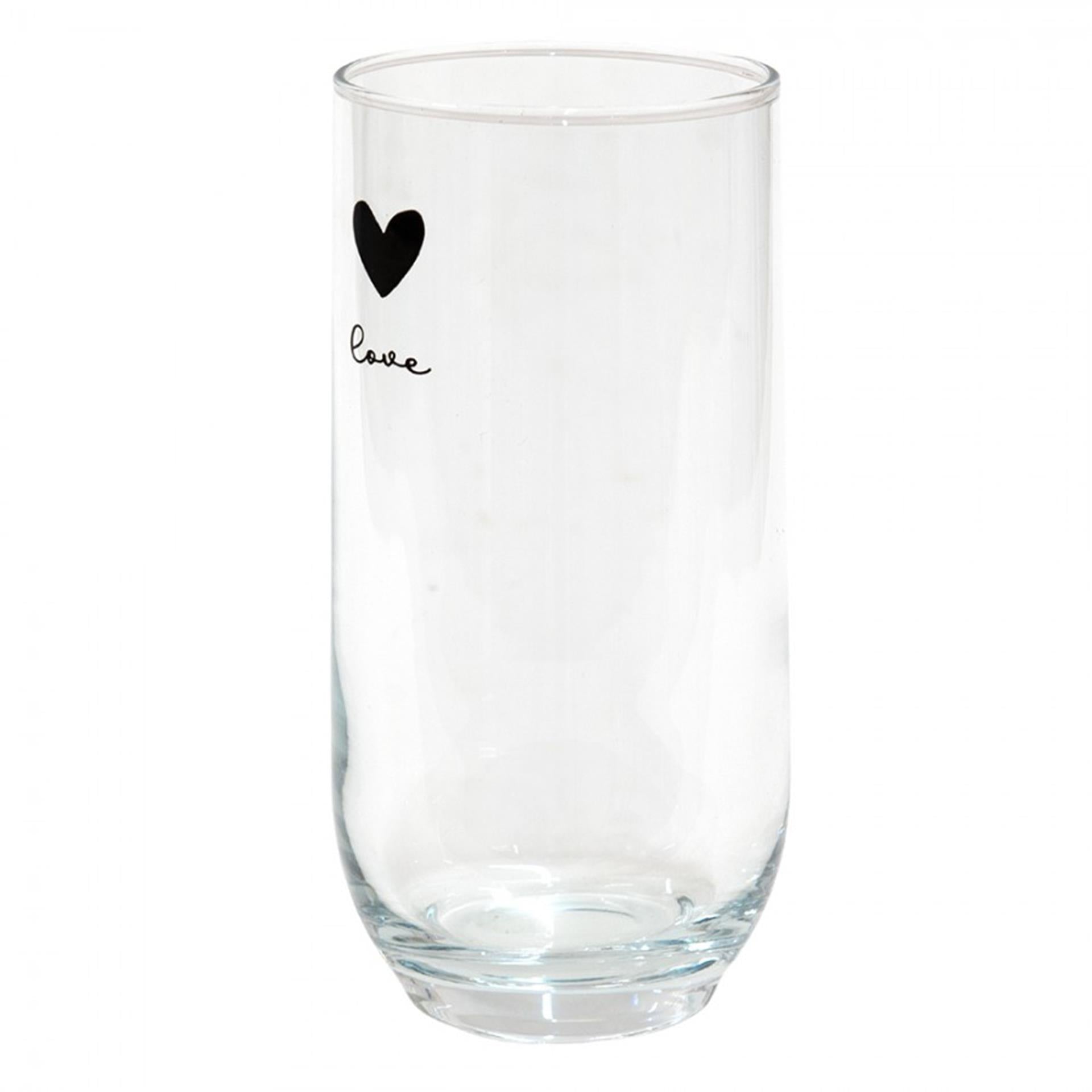 Clayre eef long drink verre coeur 280ml