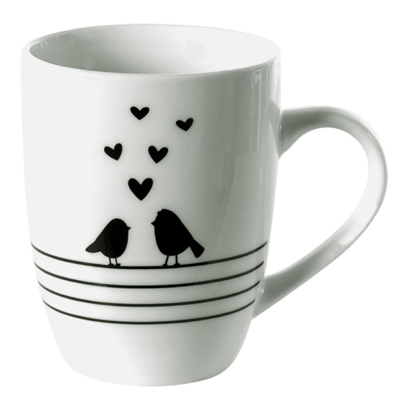 Clayre eef tasse oiseaux 12x8x10cm 350ml