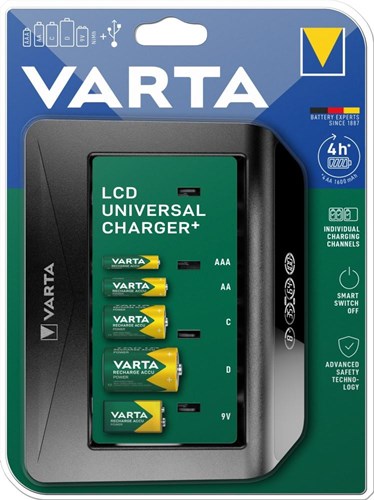 Chargeur de batterie LCD Varta LCD universel - sans piles - 3512395