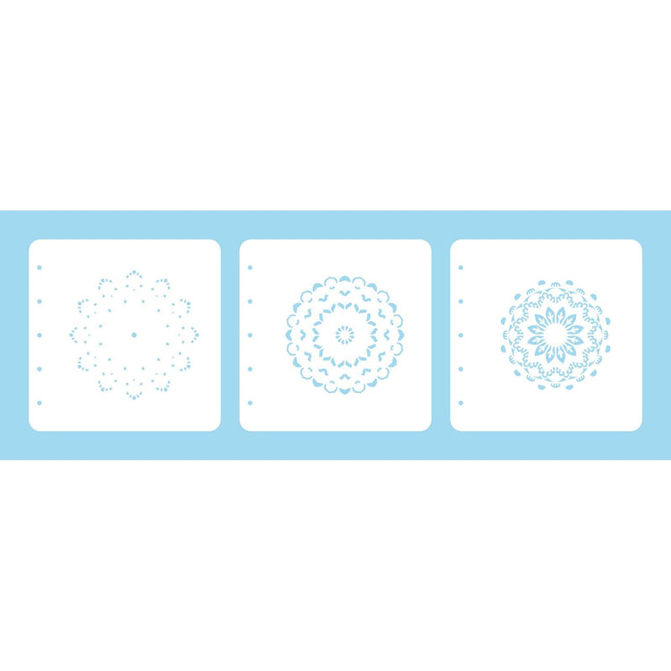 Le choix de Nellie • ensemble de 3 pochoirs combinés en couches, mandala-1