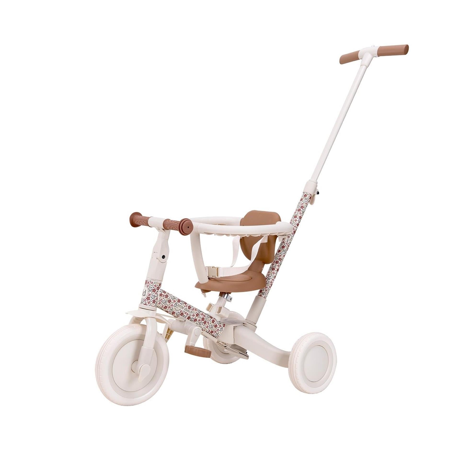 Little Dutch - Tricycle 4 en 1 avec barre de poussée - fleur ensoleillée