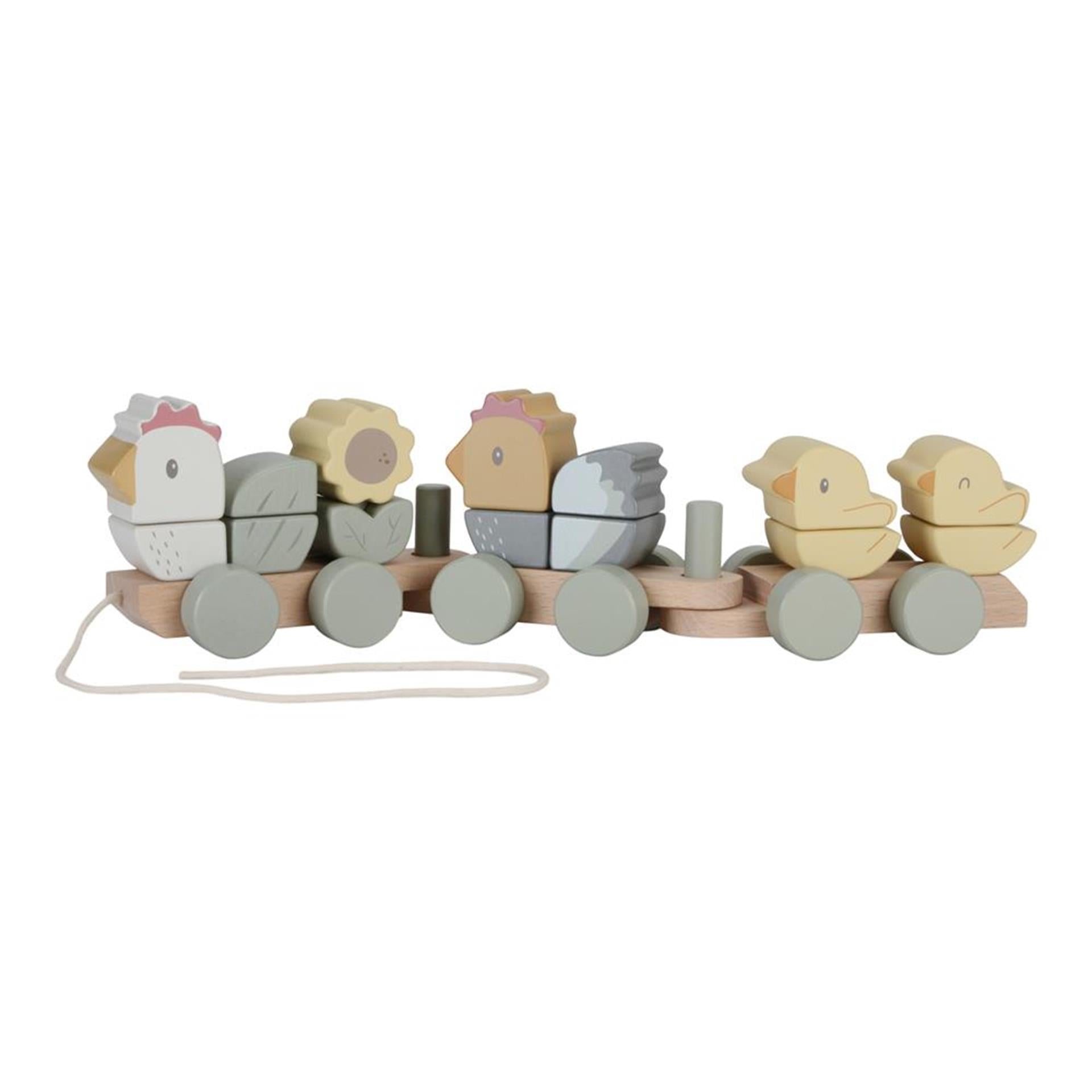 Tiamo Little Farm Block Train Poulet