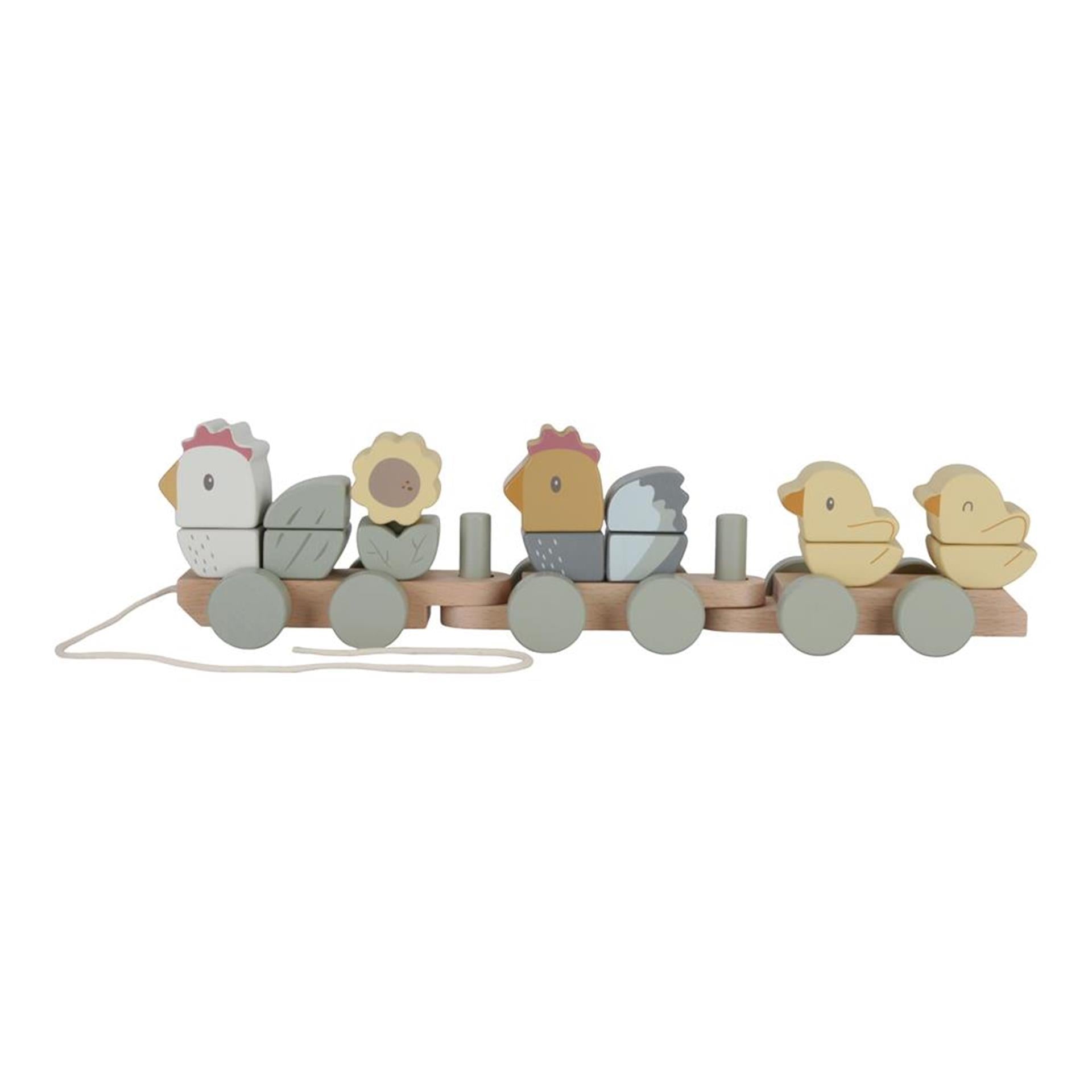 Tiamo Little Farm Block Train Poulet