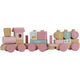 Petit train de bloc de jardin de fées hollandais rose