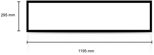 Panneau rétroéclairé LED noir 120x30cm 30w 4050lm tri-blanc - 5016260