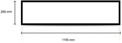 Panneau rétroéclairé LED noir 120x30cm 30w 4050lm tri-blanc - 5016260