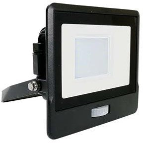 Lampe de chantier à LED | 30w | 6500 000 | IP65 | avec capteur | corps noir