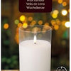Bougie scintillante LED en verre 10x15cm blanc - 5509680