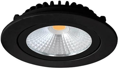 Spot encastrable LED 5w dimtowarm 85mm 36° rond orientable noir - led4601
