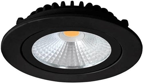 Spot encastrable LED 5w dimtowarm 85mm 36° rond orientable noir - led4601