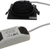 Spot encastrable LED 6w 2700k 85mm 60° carré orientable noir - led4615
