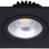 Spot encastrable LED 6w 2700k 85mm 60° carré orientable noir - led4615