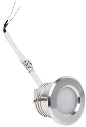 Mini spot encastrable LED 1,5w 2700k 37mm 60° rond fixe acier sablé - led4632