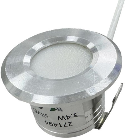 Mini spot encastrable LED 1,5w 2700k 37mm 60° rond fixe acier sablé - led4632