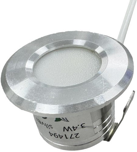 Mini spot encastrable LED 1,5w 2700k 37mm 60° rond fixe acier sablé - led4632