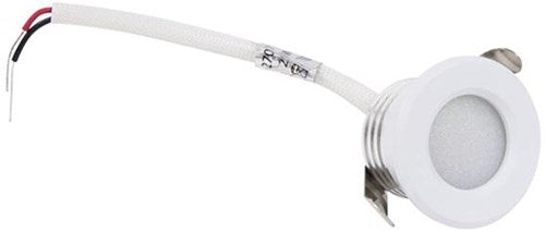 Mini spot encastrable LED 1,5w 2700k 37mm 60° rond fixe blanc - led4630